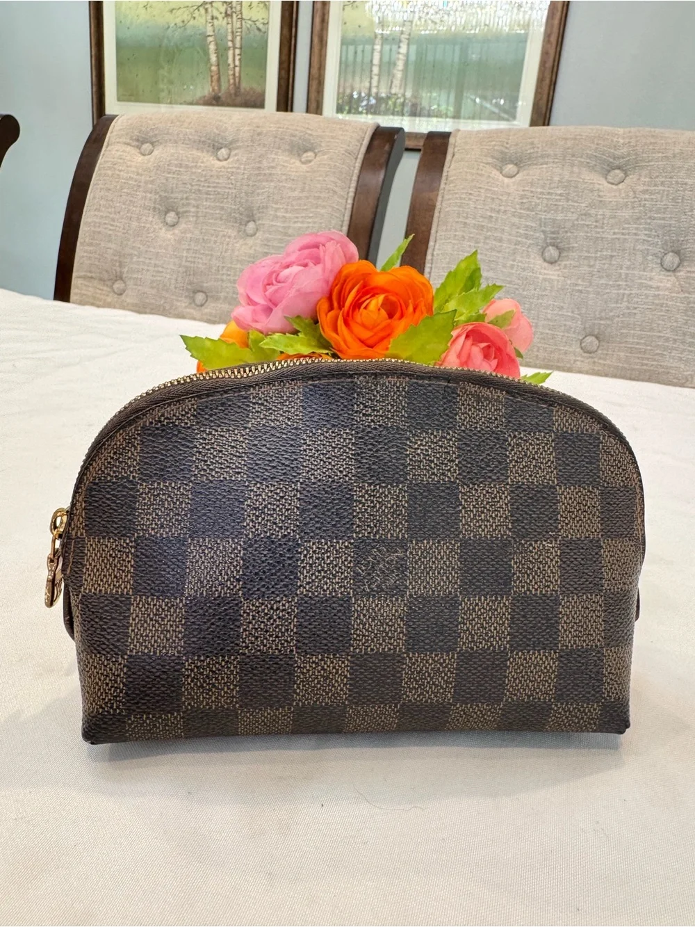 Authentic Louis Vuitton Damier Ebene Pouchette